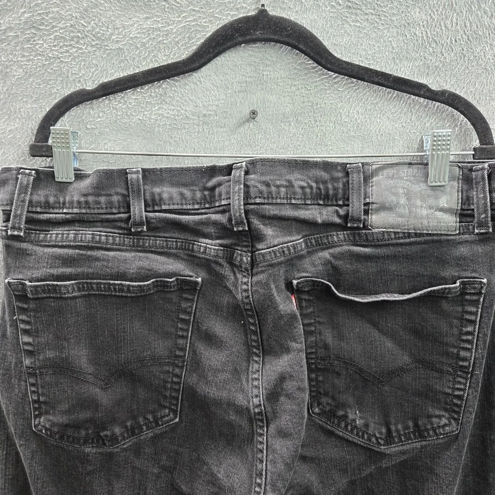 Levi's 505 Men Jeans 38X30 Black Denim Regular Fit 28